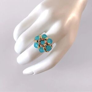 Vintage Bead Flower Ring